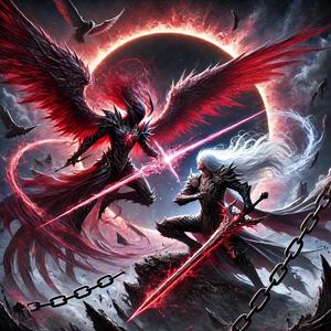 蒼き雷鳴ヲ纏イシ剣、我ガ宿命ハ此処ニ刻マレリ