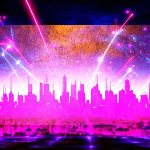 Skyline Traceurs Leaping Across the Neon Divide