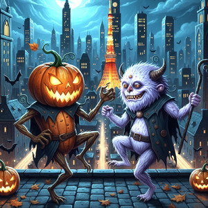 ハロウィンモンスターとハッピーダンス