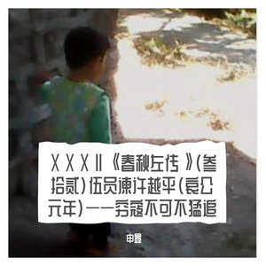 ⅩⅩⅩⅡ《春秋左传》（叁拾贰）伍员谏许越平（哀公元年）——穷寇不可不猛追