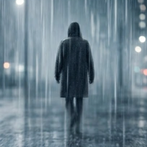 我还在雨里走