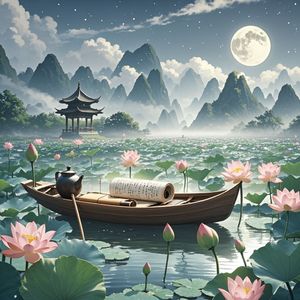 山水荷色问春秋-阿旋