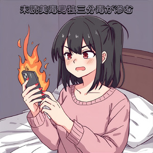 未読美毒身独三分毒が滲む