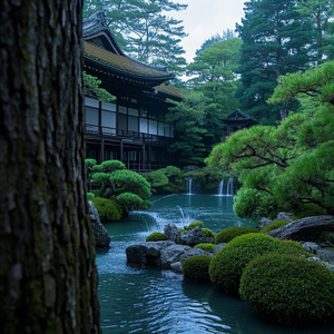 静粛の日本庭園