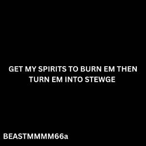 GET MY SPIRITS TO BURN EM THEN TURN EM INTO STEWGE
