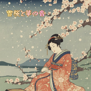 雪桜と箏の音