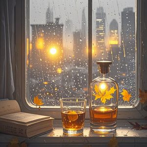 傍晚的时候下起了小雨