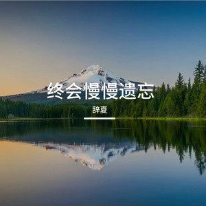 终会慢慢遗忘