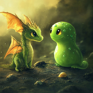 ドラゴンとスライム