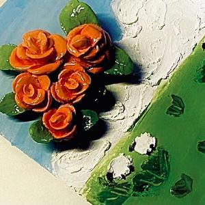 玫瑰花与碎茶渣