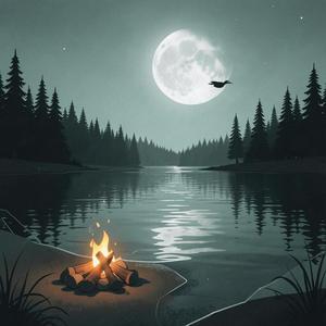 Moonrise over the lake