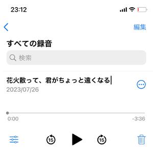 花火散って、君がちょっと遠くなる