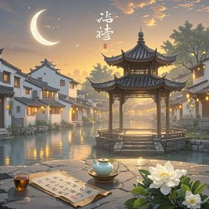 晓亭暮色-花落星河