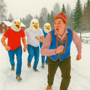 Leksand springer genom byn