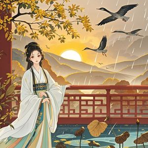 秋栏寄远_吴茂生