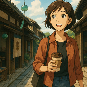 影と光の戯れ - 古民家通りの風鈴