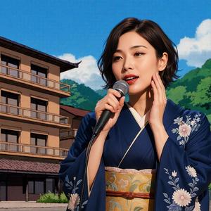 館の窓に月ひとつ（One Moon at the Inn’s Window）