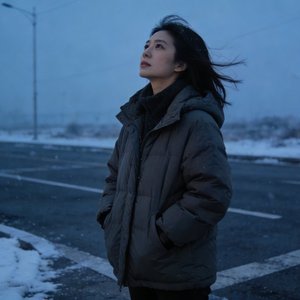 寒风中等待爱人归来