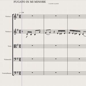 Fugato in Mi minore (Quintetto Archi)