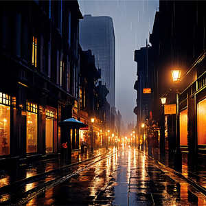 下雨的夜