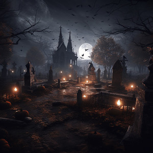 Eerie Halloween Echoes Among Haunted Tombstones