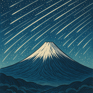 石段に咲く夜更けの霞