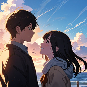 冬の海で、君と