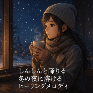 夜更けの雪景色と穏やかな眠り