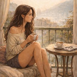 Café Frio na Varanda