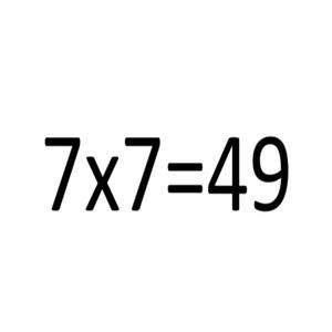7×7=49