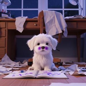 숙제를 먹은 강아지