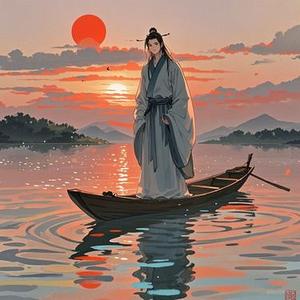 孤舟送晚情