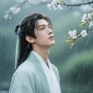 春雨落在旧长安