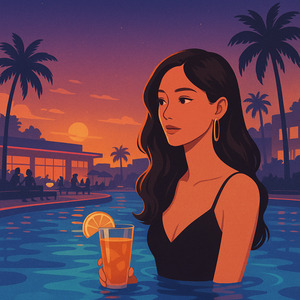 沈む夕陽が水に揺れるひと夏の恋