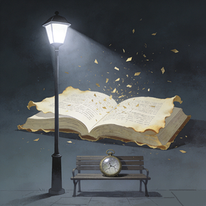 路灯下的破碎时光