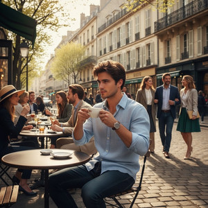 Nën dritat e një kafeje