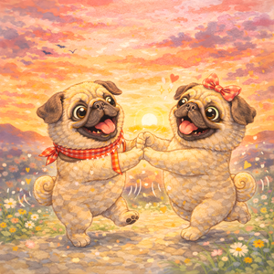 茜色の空の下で