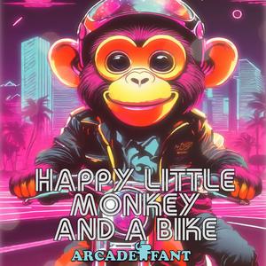 Happy Little Monkey And A Bike (Arcade Boy)