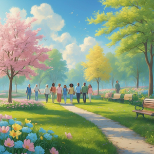 春のハイキング