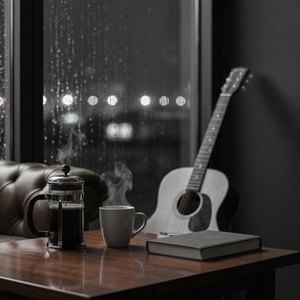 雨上がりの夜灯り