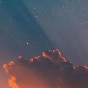 流星与月