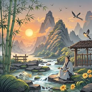 云溪暮色-种花家的