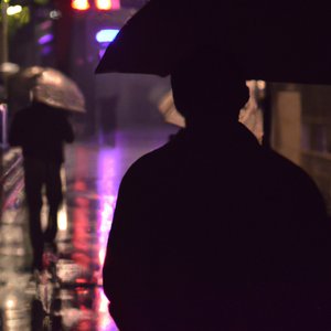 Walking in Heavy Rain at Night 9