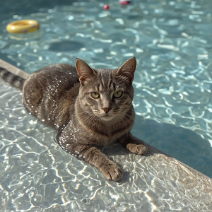 浮き輪にゆられて