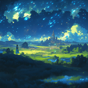 天かける星影、静かなる大地