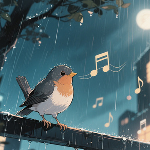 午夜甜梦的绵绵细雨声