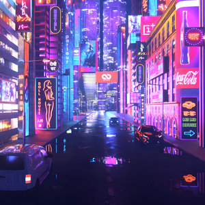 赛博魔都之夜