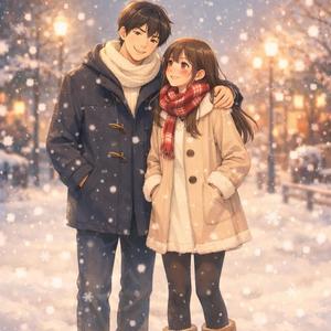 君との初雪の写真がかわいい
