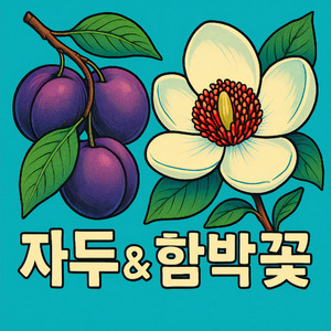 자두 & 함박꽃