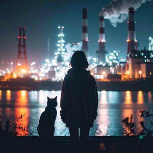 Kawasaki Industrial Night Lights City Pop